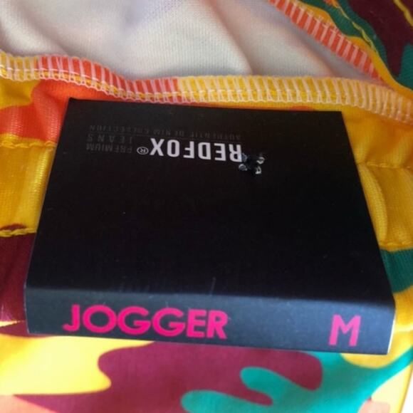 Redfox Camo Joggers Multicolor Men’s/Women’s Medium Yellow Green Orange Camo NWT - Picture 8 of 12